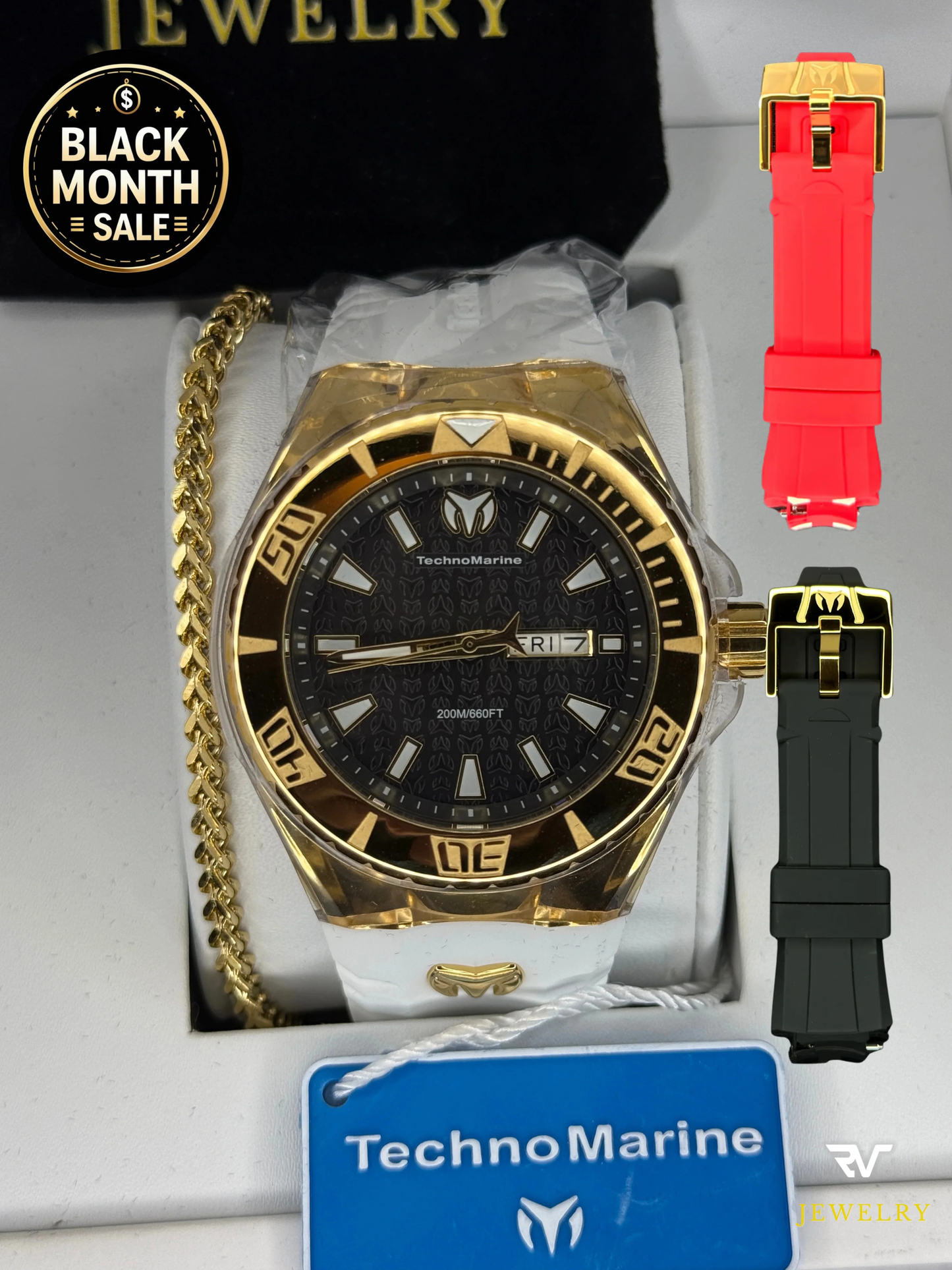 TechnoMarine Cruise Monogram Gold 46mm (Men)