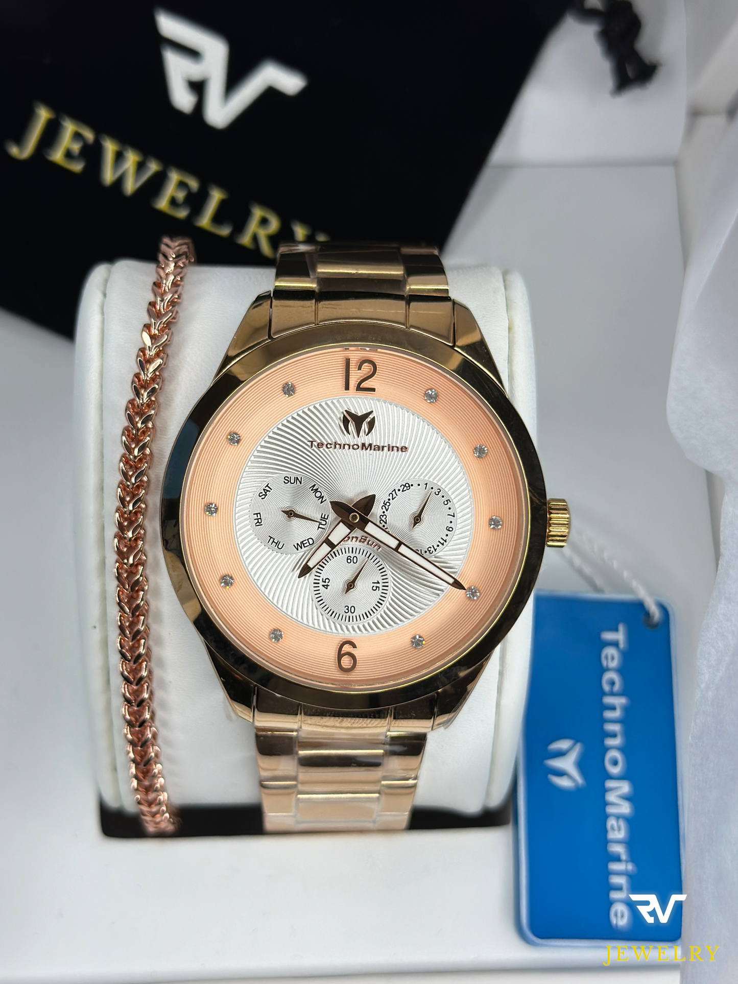 TechnoMarine Moon Sun Rose Gold 42mm (Unisex)