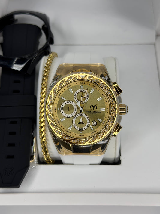 TechnoMarine Cruise Glitz Gold 45mm (Hombre)