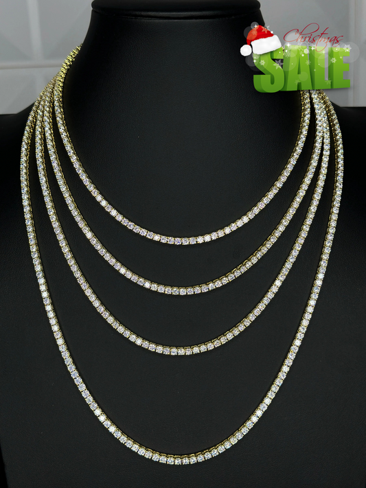 Gold Tennis Chain 3mm