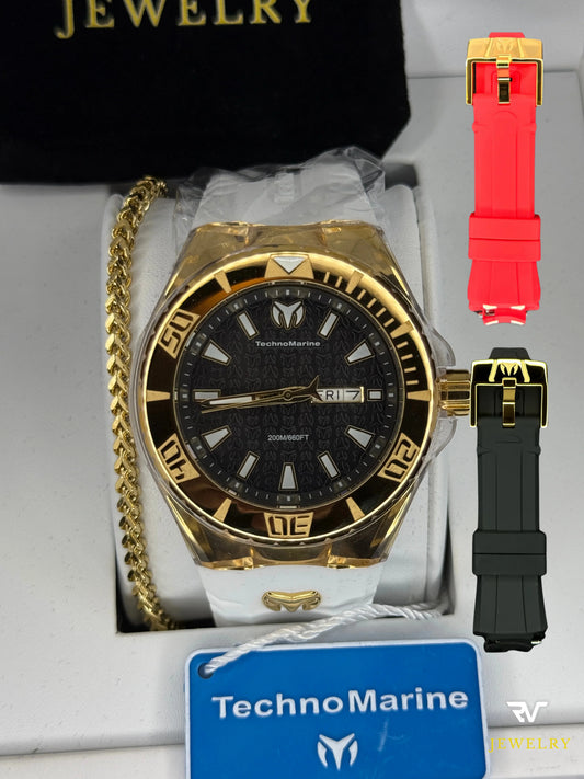 TechnoMarine Cruise Monogram Gold 46mm (Hombre)