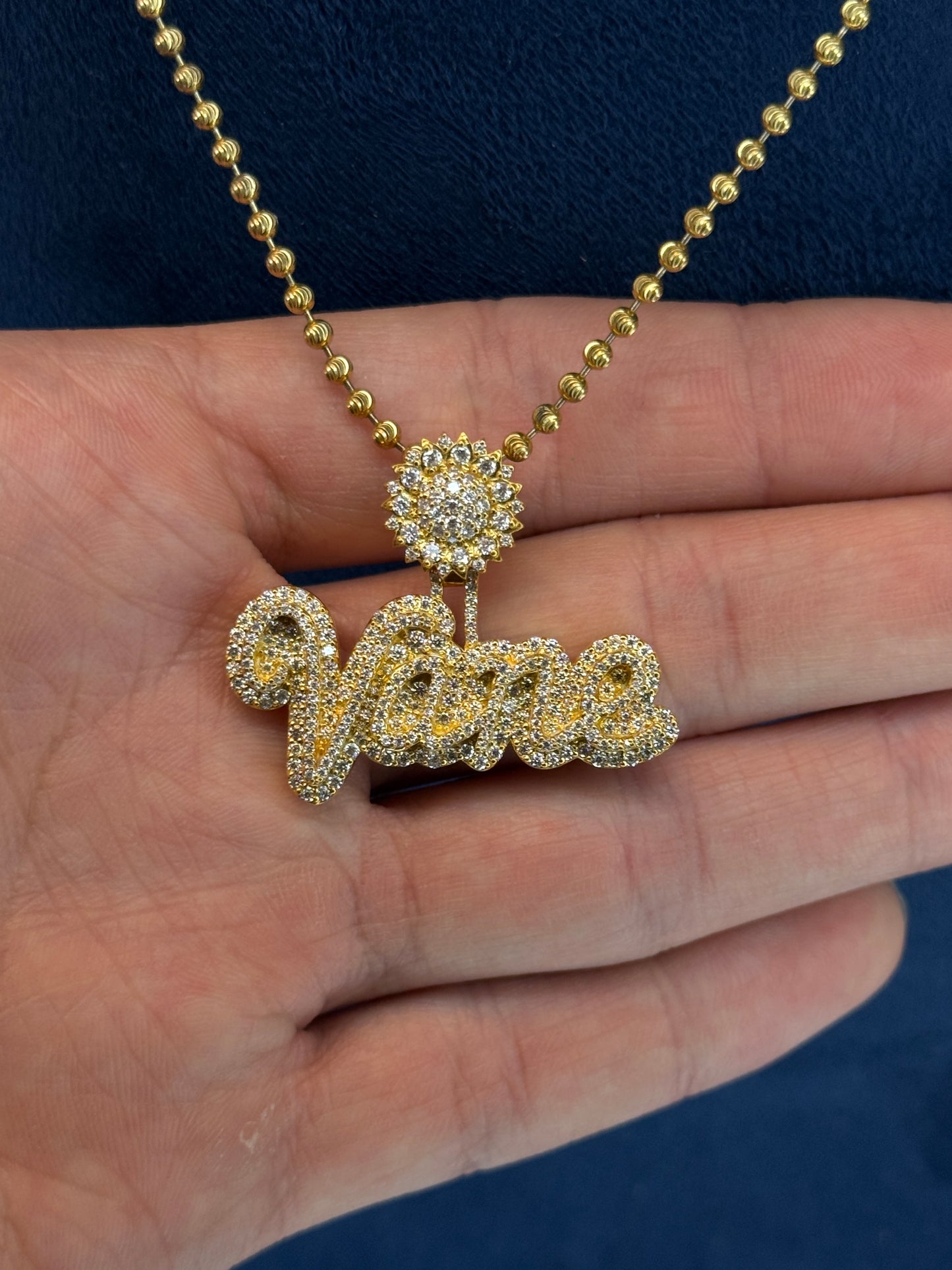 Custom Name Double Layer VVS1 Moissanite