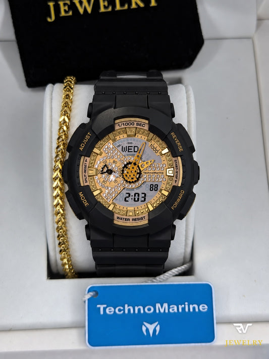 TechnoMarine HydraTech Nautilus Black (Unisex)