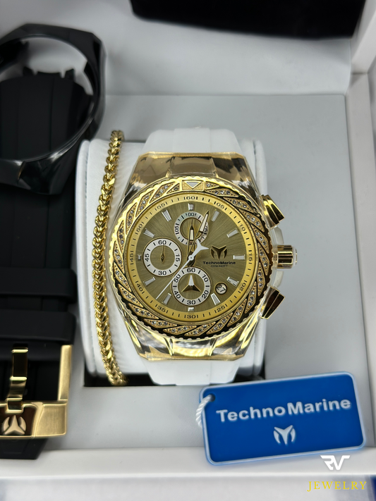 TechnoMarine Cruise Glitz Gold 45mm (Hombre)