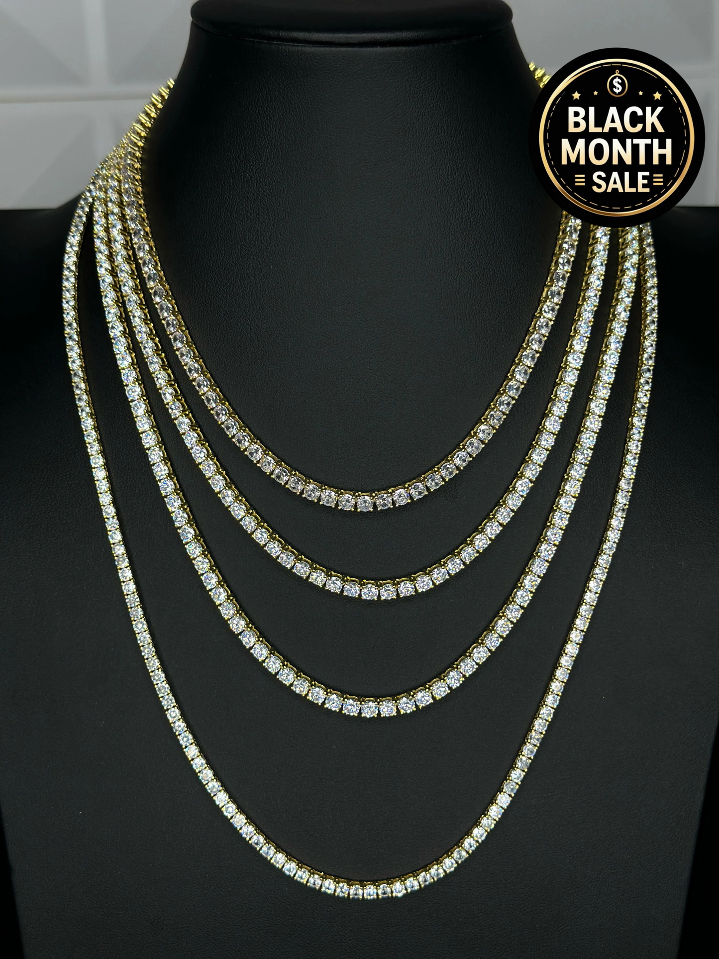 Gold Tennis Chain 4mm