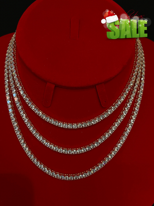 Rose Gold Tennis Chain 4mm