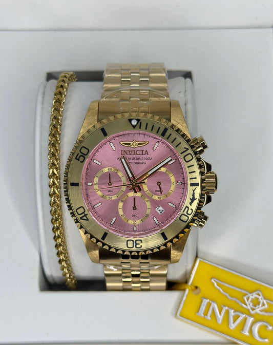 Invicta Pro Diver Titan Dorado 43mm (Unisex)