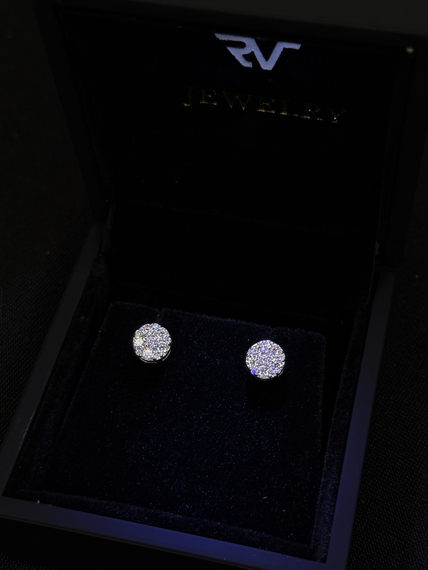 VVS1 Moissanite Silver Round Shade