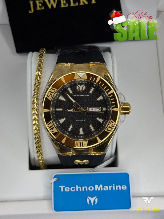 TechnoMarine Cruise Monogram Gold 46mm (Hombre)