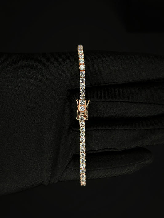 Rose Gold Tennis Bracelet 3mm