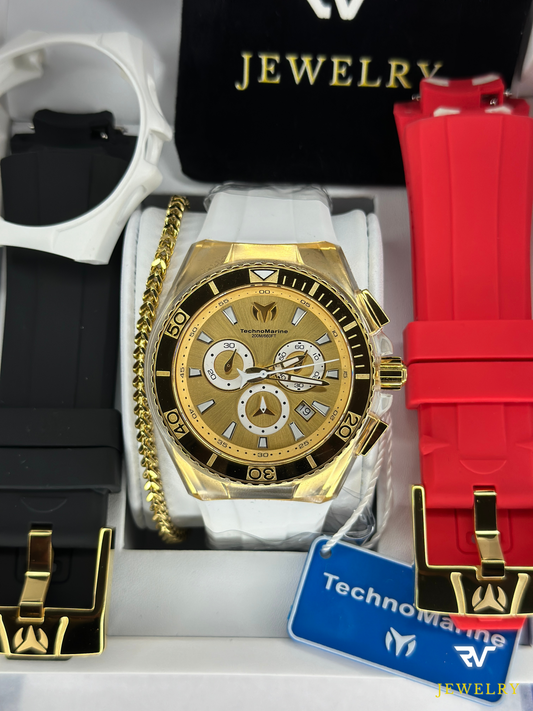 TechnoMarine Cruise Star Gold & Gold Suizo 46mm (Hombre)