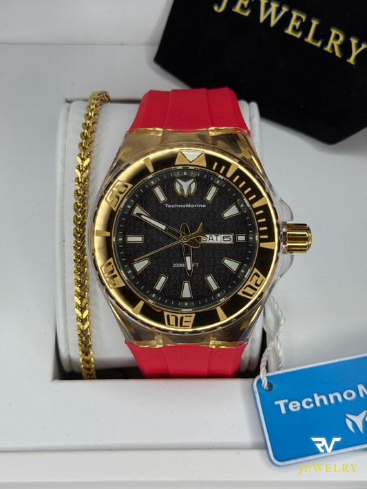 TechnoMarine Cruise Monogram Gold 46mm (Hombre)