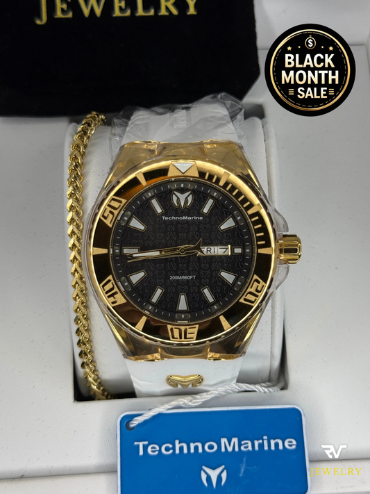 TechnoMarine Cruise Monogram Gold 46mm (Men)