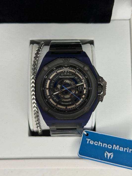 TechnoMarine Carbon Nautic Automatic 45mm Black Dial (Hombre)