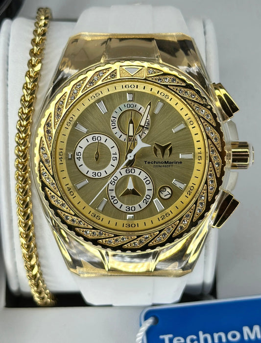 TechnoMarine Cruise Glitz Gold 45mm (Hombre)