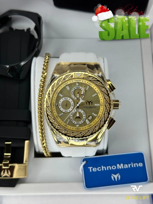 TechnoMarine Cruise Glitz Gold 45mm (Hombre)