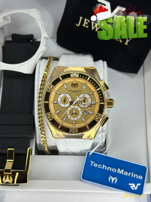 TechnoMarine Cruise Star Gold & Gold Suizo 46mm (Hombre)