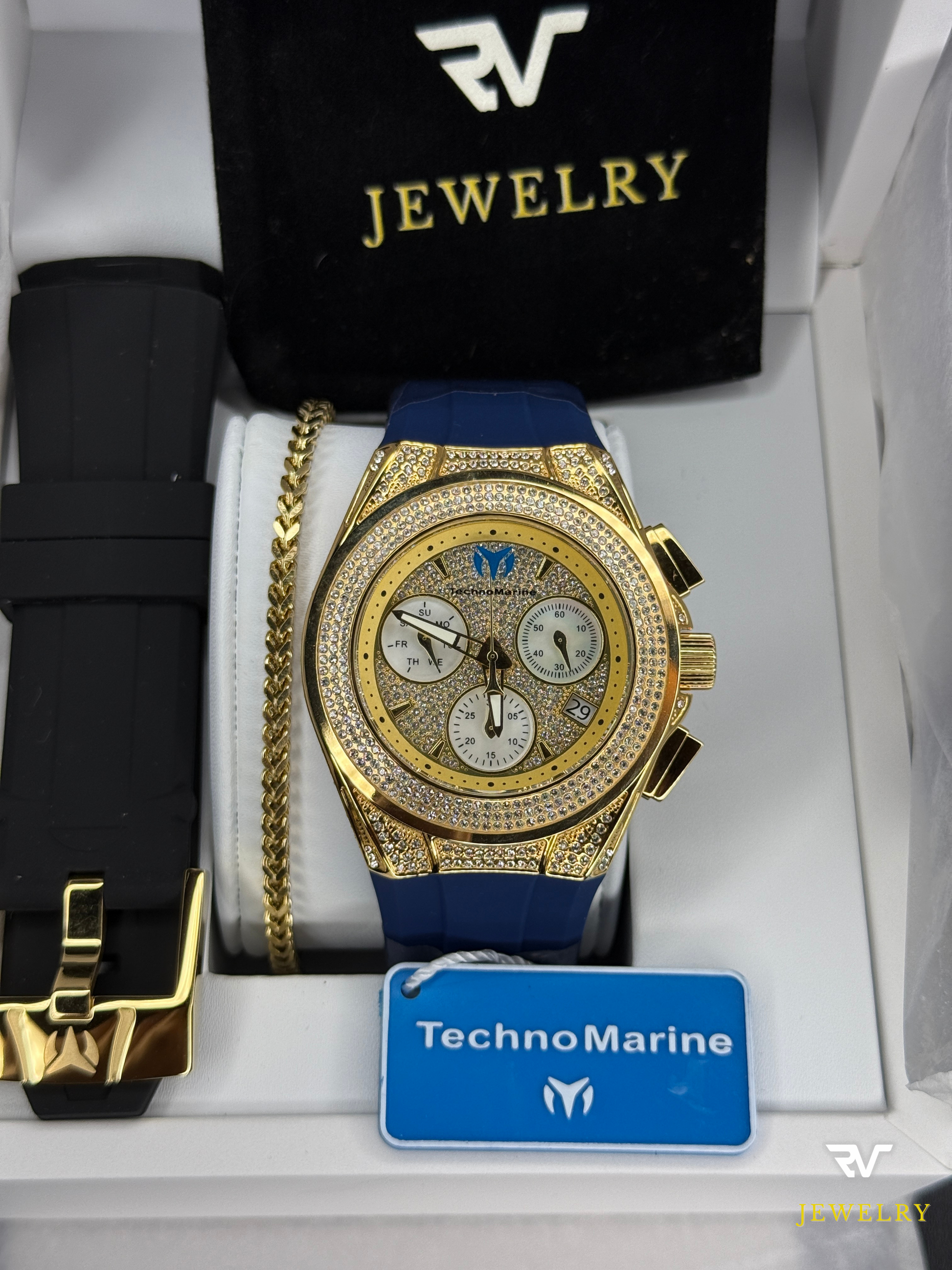 TechnoMarine Cruise Pave Gold 45mm (Men) – RV Jewelry