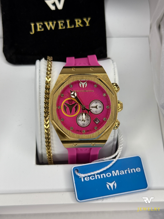 TechnoMarine Cruise Sun Reef Gold Pink Dial 40mm (Mujer)