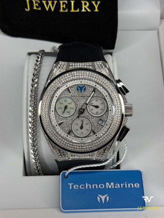 TechnoMarine Cruise Pave Silver 45mm (Hombre)