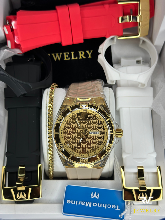 TechnoMarine Cruise Monogram Gold 46mm (Hombre)