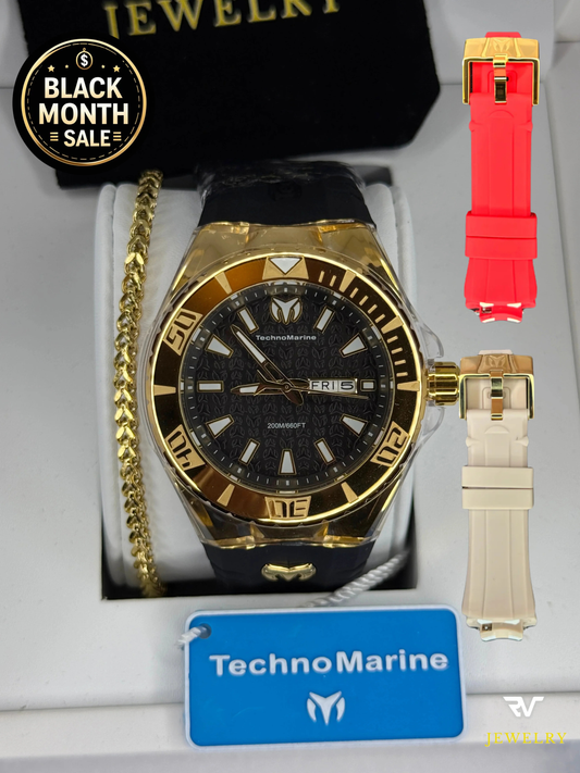 TechnoMarine Cruise Monogram Gold 46mm (Men)