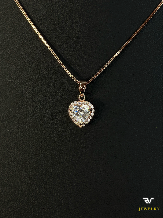 Cadena De Corazón VVS1 Moissanite Rose Gold