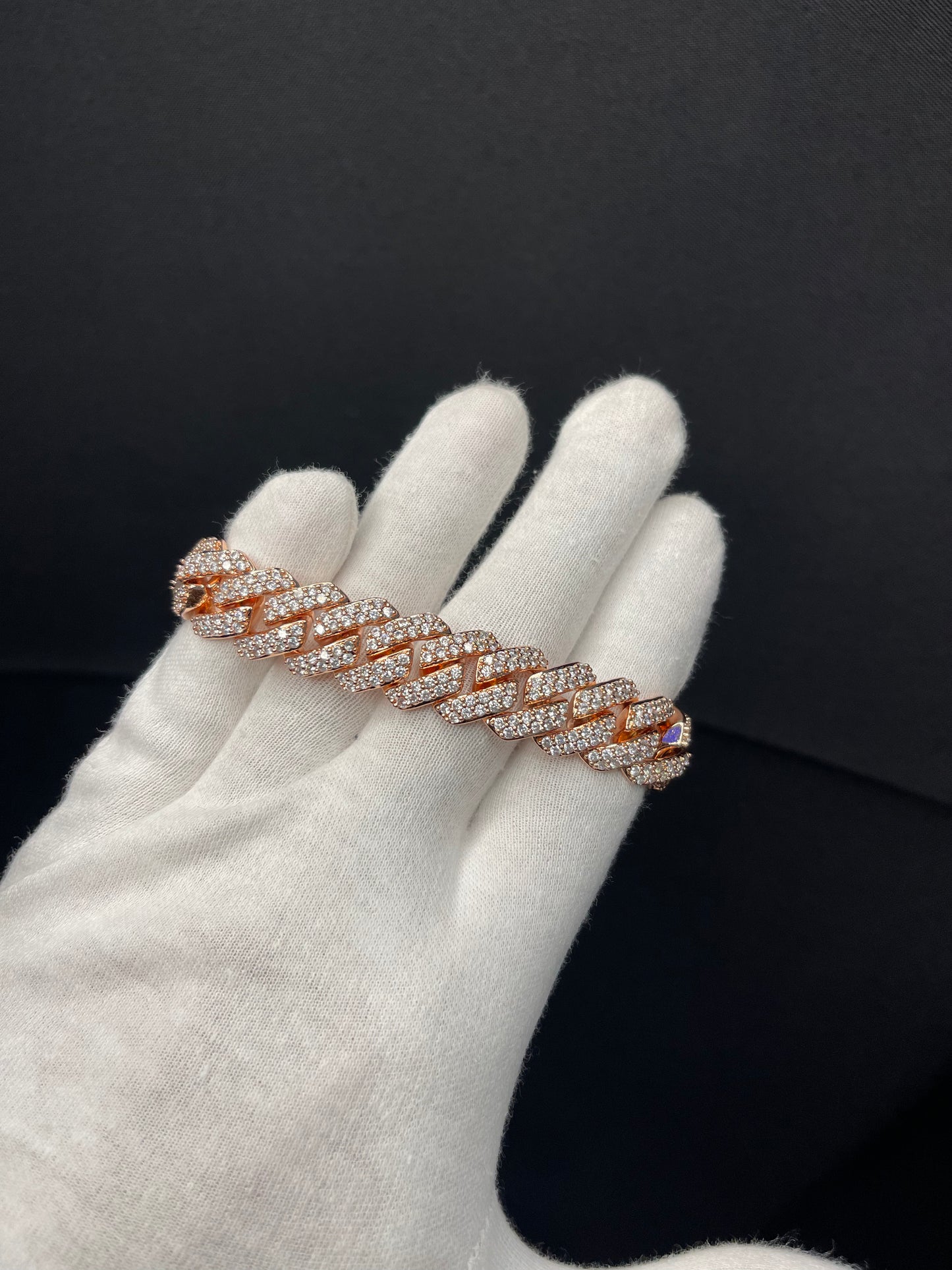 Pulsera Cubana Rose Gold 12mm